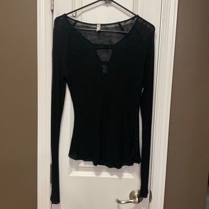 Black sheer Free People blouse